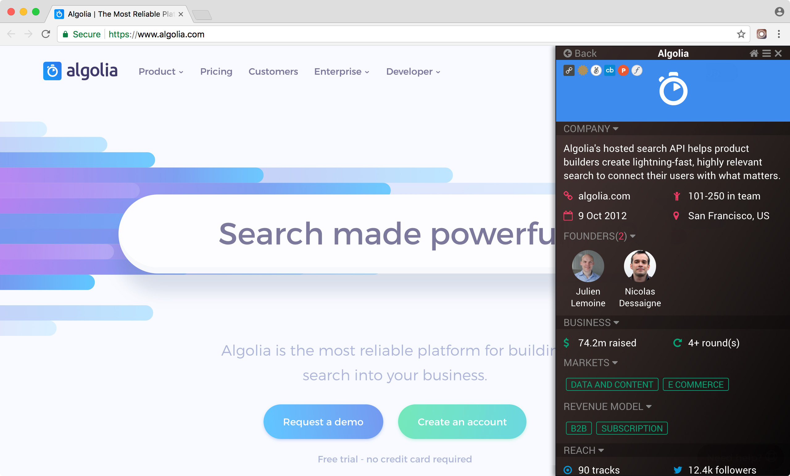 Startup Tracker Web screenshot
